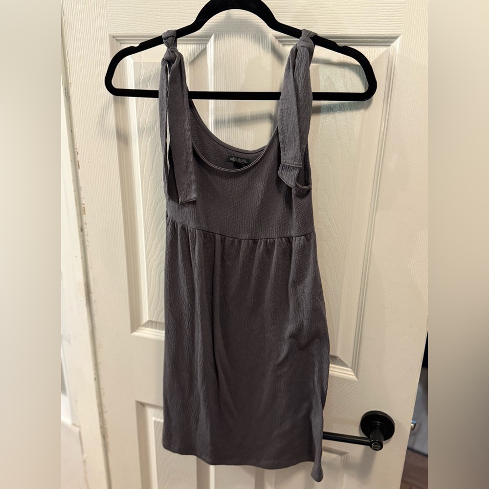 Wild Fable Charcoal Tie-Strap Mini Dress